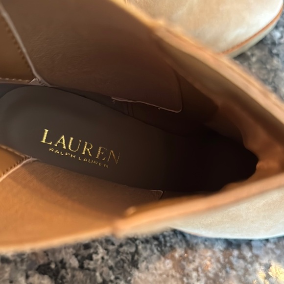 Lauren Ralph Lauren Tan Ankle Booties with Block Heel - Picture 11 of 14